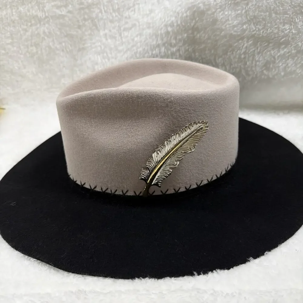 Metal Silver / Gold Feather Hat Pin - Western Style – Inspired Look